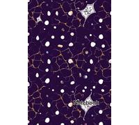Lined Notebook: Wide Ruled Paper with Mystical Gold Veins and Abstract Star Pattern - 120 Pages 6x9: Celestial Writing Journal with Intricate Design for Students and Dreamers