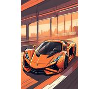 Lined Paper Notebook Car: A5 96-page, Speed and Lines: A Car Inspired for school and studies