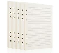 Lined Refill Paper A5 for Filofax - 150 Sheet/300 Pages 6 Punched Holes Loose-Leaf Refillable Lined Paper - A5 Binder Inserts Notebook Refills - Ruled Notepaper for Diary Planner Meeting Travel Record