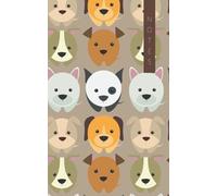 Lined/Ruled Notebook with 100 Pages | 5" x 8" Cartoon, Minimalistic Cats & Dogs-Patterned Notebook for Students and Writers | Choco Brown in Color: Cartoon, Minimalistic Cats & Dogs-Patterned Notes