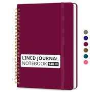Lined Spiral Journal Notebook for Women & Men, 140 Pages, College Ruled Hardcover Notebook for Work & Note Taking, Journals for Writing, A5(6"x8") - Crabberry Red