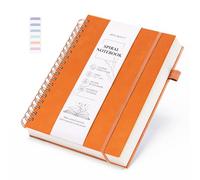 Lined Spiral Journal Notebook with 320 Numbered Pages, B5 College Ruled Thick Journals for Writing with 100GSM Paper, Hardcover Notebooks with Contents for Work, School, Women, Men - Orange
