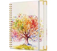 Lined Spiral Notebook Journal for Women, 200 Pages Cute Notebooks 8.5” x 11”, A4 Large Hardcover Spiral Journals with 100 GSM Thick Paper, College Ruled Notebook for Writing Work School, Colorful Tree