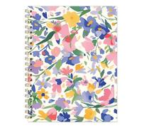 Lined Spiral Notebook Journal for Women ,A4 Large Hardcover Spiral Journals with 100 GSM Thick Paper, 120 Pages, Cute 8.5" x 11" College Ruled Notebooks for Writing Work School, Flower Garden (A4