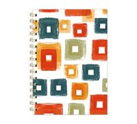 Lined Spiral Notebook Journal for Women ,A5 Hardcover Spiral Journals with 100 GSM Thick Paper, 120 Pages, Cute 5.7" x 8.6" College Ruled Notebooks for Writing Work School, Flower Garden (A5-Colorful