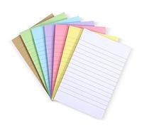 Lined Sticky Notes,7 Packs Bright Color Self-Stick Writing Pads with line 15cm x 10cm,Legal Pads 50 Sheets per Notepad Memos for Office,School,Home