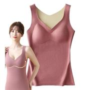Lined Thermal Underwear, Thermal Underwear Tops - Sleeveless, Warm Base Layer Vest with V-Neck, Comfortable Thermal Vest for Women, Mother's Day, Friends