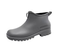 Lined Wellington Boots Women's Waterproof Pair Rain Shoes for Outdoor Versatile Water Shoes Thick Bottom Comfortable Non-Slip Rubber Shoes for Kitchen Heel Spurs Shoes Women Slippers, gray, 7 UK