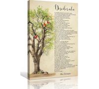 Lineerby Desiderata Poem Framed Poster, Vintage Wall Art, 08x12 inches