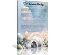 Lineerby Rainbow Bridge Poem Wall Art As Bereavement Gifts for Loss of Pet Poster Modern Framed Inspirational Quotes Pictures Poetry Prints 12x18 inches