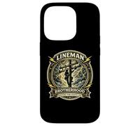 Lineman Brotherhood Keeping the Lights On Badge Case for iPhone 14 Pro