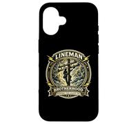 Lineman Brotherhood Keeping the Lights On Badge Case for iPhone 16