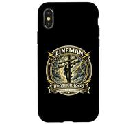 Lineman Brotherhood Keeping the Lights On Badge Case for iPhone X/XS