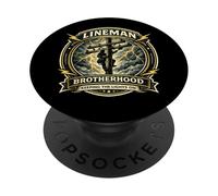 Lineman Brotherhood Keeping the Lights On Badge PopSockets Adhesive PopGrip