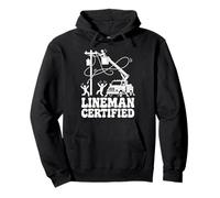 Lineman Certified Funny Electrician Worker Design Pullover Hoodie