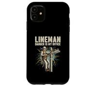 Lineman Danger Is My Office Electrical Utility Worker Case for iPhone 11