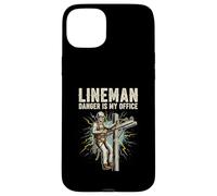 Lineman Danger Is My Office Electrical Utility Worker Case for iPhone 15 Plus