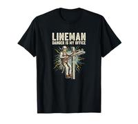 Lineman Danger is My Office Electrical Utility Worker T-Shirt