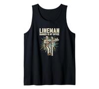Lineman Danger is My Office Electrical Utility Worker Tank Top