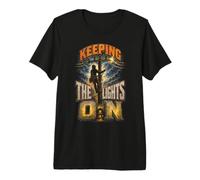 Lineman Electrician Keeping The Lights On Premium T-Shirt