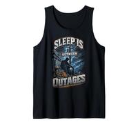 Lineman Electrician Sleep is Between Outages Tank Top
