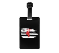 Lineman Flag Luggage Identifier Tag Personal Belongings Card Name ID Label Travel Bag Tag