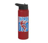 Lineman Pride Line Crew Power Grid Keeper Storm Restoration Stainless Steel Insulated Water Bottle