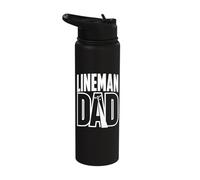 Lineman Pride Line Crew Power Grid Keeper Storm Restoration Stainless Steel Insulated Water Bottle