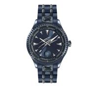 Plein Sport Men's Watch Analogue Quartz Lineman, ip blue/blue/steel - ps5ba1224, Bracelet