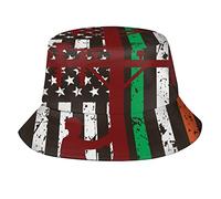 Lineman Vintage Irish Flag Outdoor Sun Fisherman's hat Bucket Caps Breathable Beach Hats for Men Women