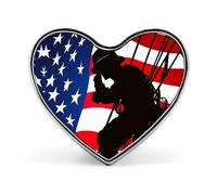 Lineman with U.S. Flag Custom Brooch Pin Heart Lapel Pins Tie Suit Dress Accessories for Men Women Wedding Birthday