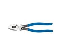 Lineman's Pliers, Fish Tape Pulling, 23 cm Klein Tools D2000-9NETP | Made in USA, Side Cutters with High Leverage Design, Handle Tempering for Comfort when Cutting, Dark Blue Handle