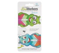 Linemarker Set of 2 Magnetic Bookmark (Bookworm)