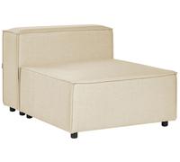 Beliani 1-Seat Section Aprica Faux Linen Beige