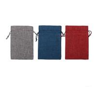 Linen Advent Calendar Bags 24pcs Reusable Drawstring(#1)