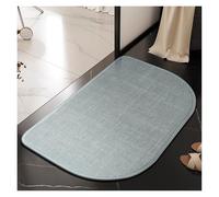 Linen Bathroom Non Slip Floor Mat, Kitchen Dirt Resistant Floor Mat, Bathroom Carpet, Door Mats(Blue,50 * 80cm)