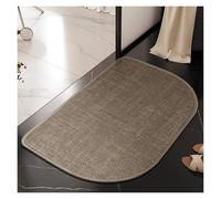 Linen Bathroom Non Slip Floor Mat, Kitchen Dirt Resistant Floor Mat, Bathroom Carpet, Door Mats(Brown,40 * 60cm)