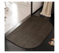 Linen Bathroom Non Slip Floor Mat, Kitchen Dirt Resistant Floor Mat, Bathroom Carpet, Door Mats(Coffee,80 * 120cm)