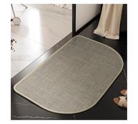 Linen Bathroom Non Slip Floor Mat, Kitchen Dirt Resistant Floor Mat, Bathroom Carpet, Door Mats(Light khaki,40 * 60cm)