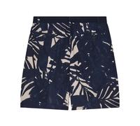 Linen-blend Bermuda Shorts with All-over Pattern- male- Emporio Armani- Casual Shorts- Blue- L- Shorts L