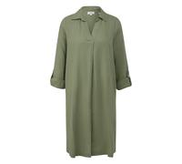 Linen Blend Dress with Shirt Collar and Cuffs Women s.Oliver Vert 34