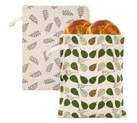 Linen Bread Bag 2Pcs Beeswax Sandwich Fresh Keeping