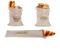 Linen Bread Bag Drawstring Loaf Sourdough Baguette Washable