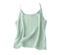 Linen Camisole Tops for Women UK Sale Clearance Sleeveless Vest Tops Summer Fashion Cotton Linen Baggy Shirt Blouse Plain Swing Camisole Retro Vests Casual Loose Solid Tee Tunic for Women UK