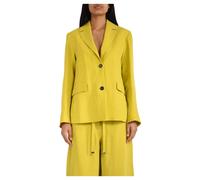 Linen Canvas Blazer, female, Max Mara, Blazers, Yellow, M, Jackets M