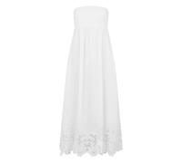 Linen Canvas Bustier Dress - female - Max Mara Studio - Midi Dresses - White - 2XS - Dresses 2XS