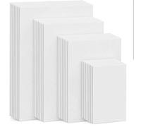 Linen Canvas Roll for Painting 5Pcs Ultrathin Painting Board Blank White Canvas Panels for Oil & Acrylic Paint Art Supplies(20mmx20mm 5pcs)