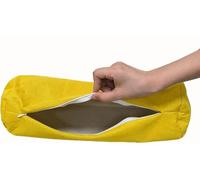Linen Cervical Neck Roll Pillow Cover with Zipper(Pillowcase Only) Soft Cylinder Bolster Pillowcases for Cylindrical Pillow Cushions (Yellow,15x40cm)