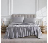 Linen Closet 1000 Thread Count Egyptian Cotton 4-Piece Sheet Set, King, Soft Silver
