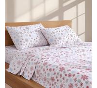 Linen Closet 160 GSM 100% Cotton Percale Sheet Set Queen Icy Star